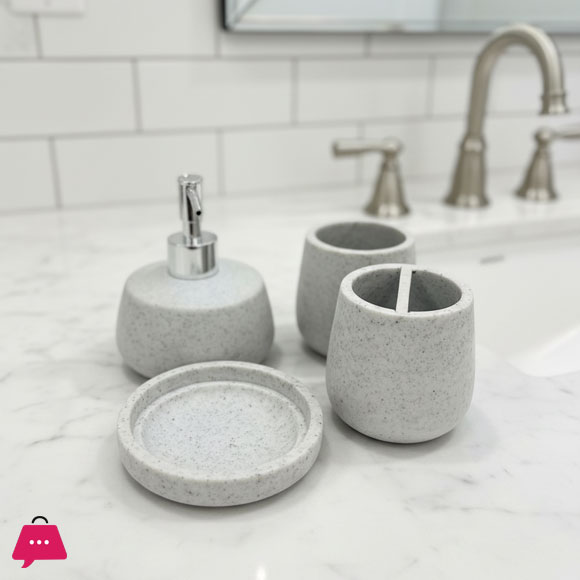 Resin Bathroom Set of 4 Pcs