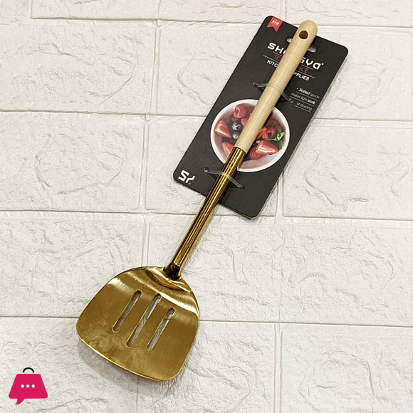 SHENGYA Gold Spatulas Slotted Turner For Cooking, Kitchen