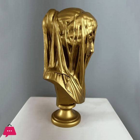 Veiled Lady Bust Statue Sculpture Home Decor - 25 cm - 9.8 in