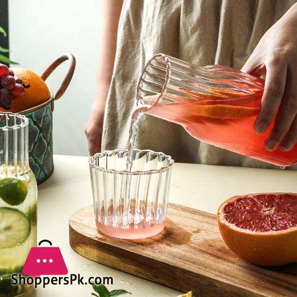 1 Set Bedside Water Carafe Glass Set Night Carafe with Tumbler Glass 600ml