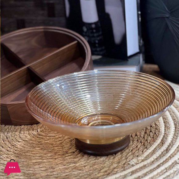 2 in 1 Wooden Serving Bowl & Dry Fruit Tray