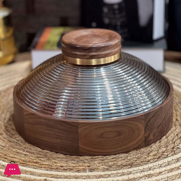 2 in 1 Wooden Serving Bowl & Dry Fruit Tray