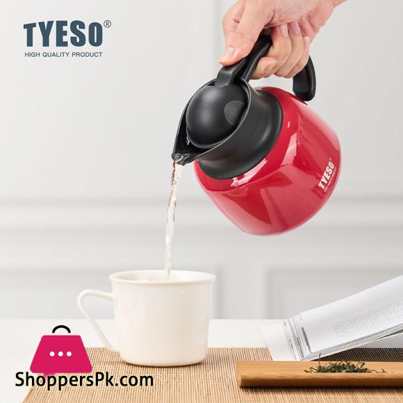 Tyeso Thermos Pot Insulated Stainless Steel Coffee Pot Suitable For Home /Office 1liter