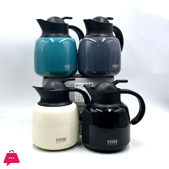 Tyeso Thermos Pot Insulated Stainless Steel Coffee Pot Suitable For Home /Office 1liter
