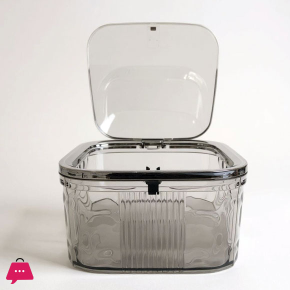 Acrylic Push Box with Lid Clear Storage Container