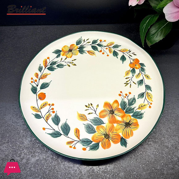 Brilliant Porcelain Round Dinner Plate 10.5Inch