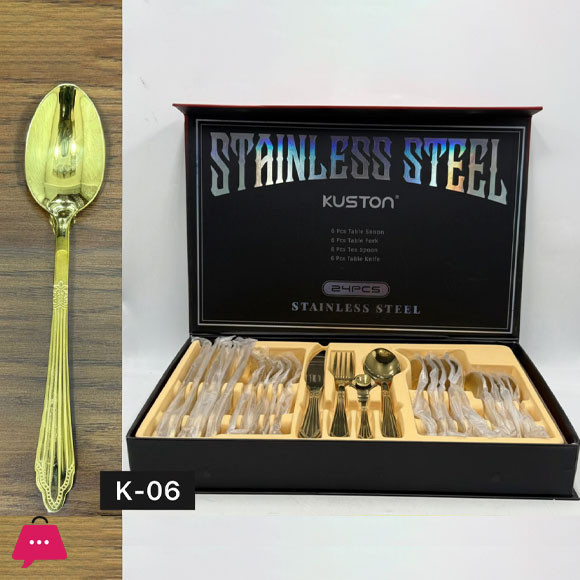 KUSTON Stainless Steel Cutlery Set of 24