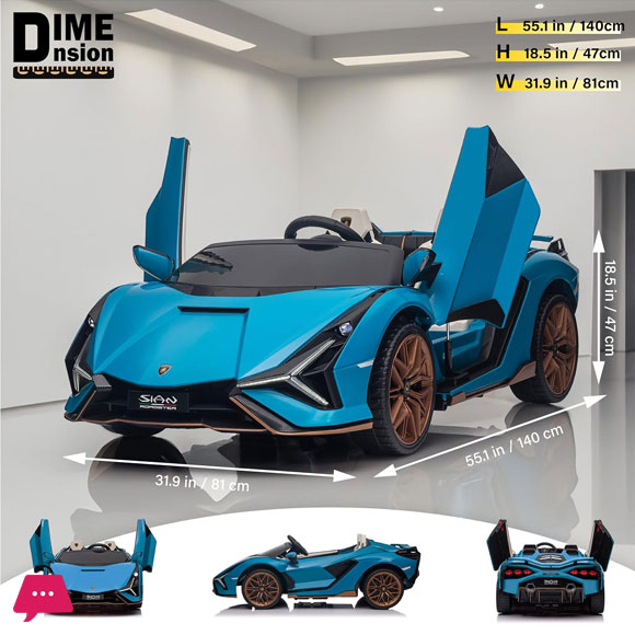 Lamborghini SIAN 2-Seater Ride-on Car for Kids 24V with Remote Control Light Music
