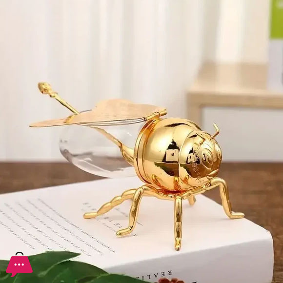 ORCHID Bee Sugar Pot with Spoon