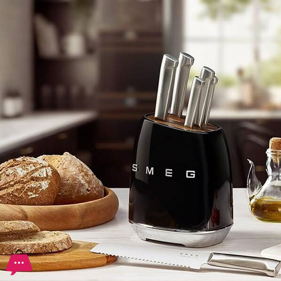 SMEG knife Set Stainless Steel 7-Piece