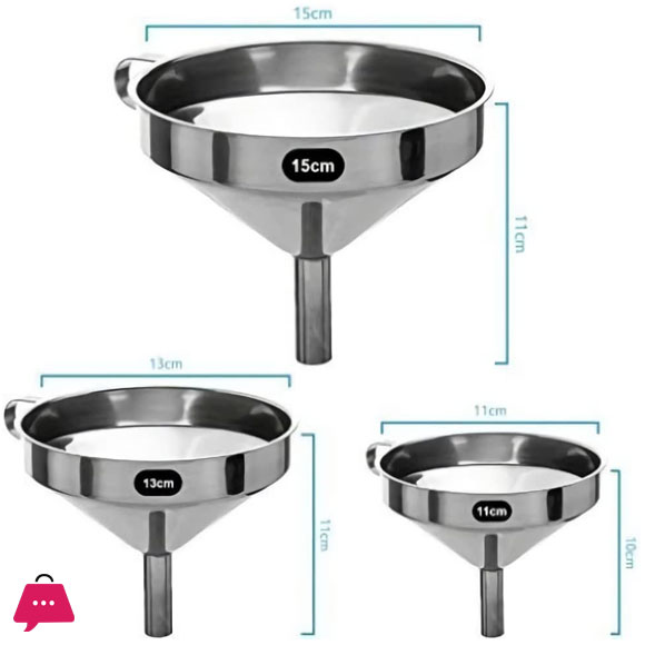 Stainless Steel Funnel Set 3-Piece