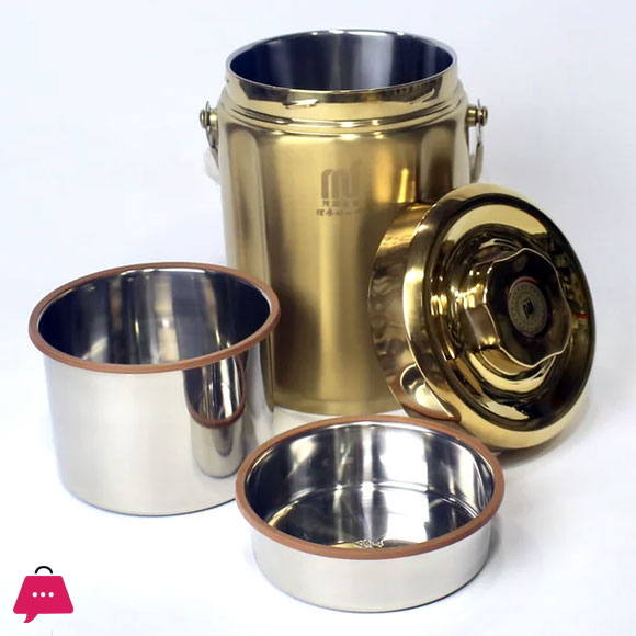 Stainless Steel Thermos Food Carrier Storage Container for Take Away 2.5 Liter