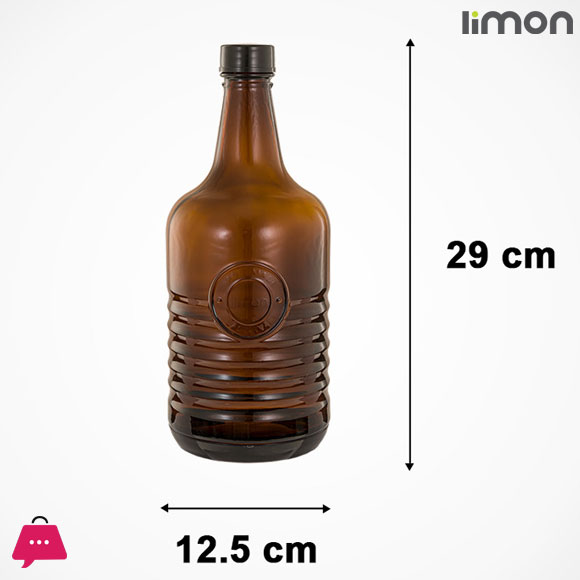 Limon Rustic Glass Brown Bottle