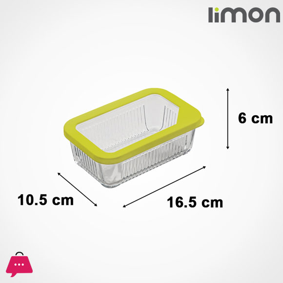 Limon Rectangle Glass Container Microwave and Oven Safe