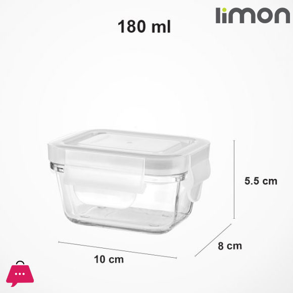 Limon Glass Food Containers with Lid Microwave, Oven & Safe