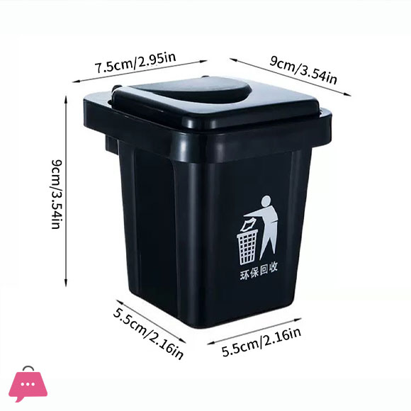 1PC Wall Mounted Garbage Can Ashtray Creative Home Living Room Bathroom Lid Ashtray with Lid