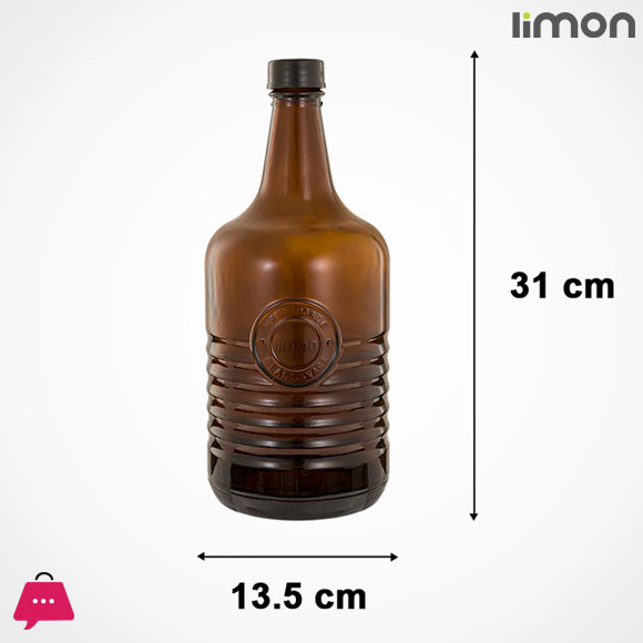 Limon Rustic Glass Brown Bottle