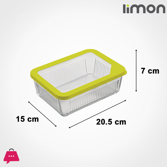 Limon Rectangle Glass Container Microwave and Oven Safe