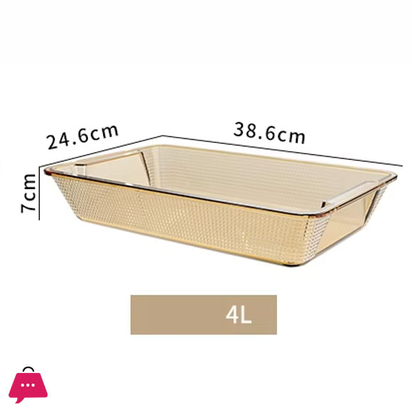 Heat Resistant Basics Clear Oblong Glass Baking Dishes Dish Pan Tray Plate