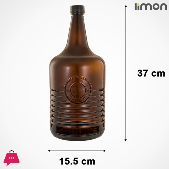 Limon Rustic Glass Brown Bottle
