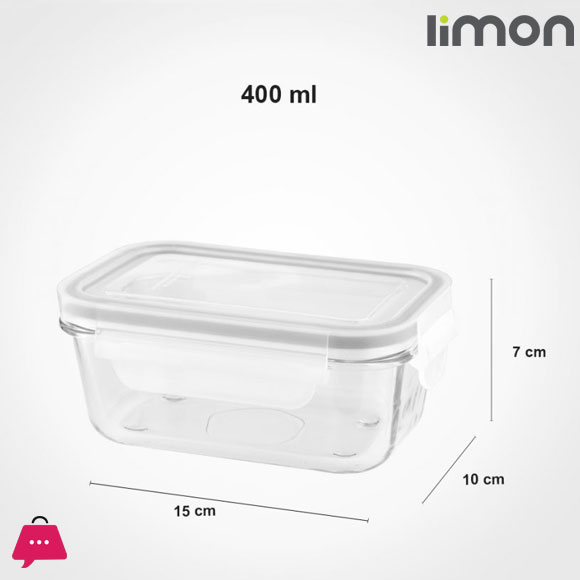 Limon Glass Food Containers with Lid Microwave, Oven & Safe