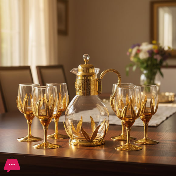 7 Pcs Luxury Glass Water Set Juice Jug & Glass Set