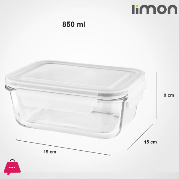 Limon Glass Food Containers with Lid Microwave, Oven & Safe