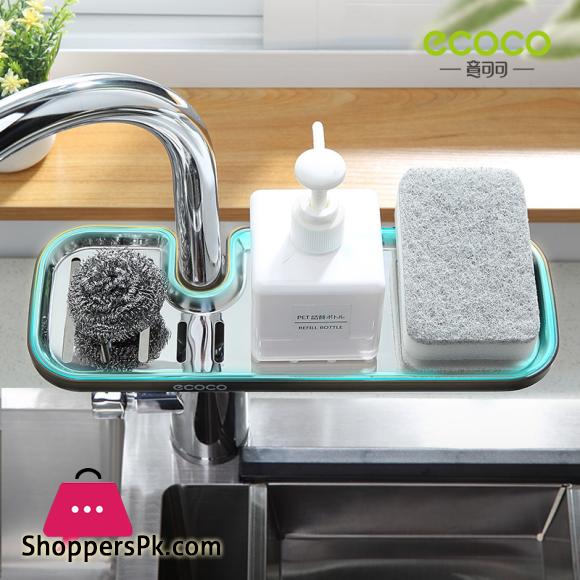 ECOCO Kitchen Faucet Drain Rack Sink Draining Basket