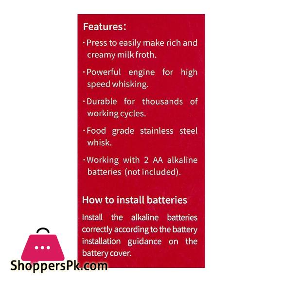 Handheld Stainless Steel Battery Operated Electric Milk Frother
