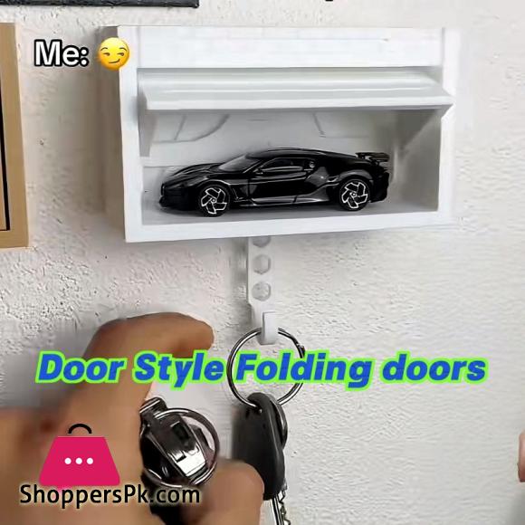 Key Holder for Wall Car Garage Key Holder with Opening Door Car Garage with Open