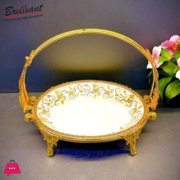 BRILLIANT Royal Bloom Deep Serving Platter with Handle BR5033 – 20x29x23cm