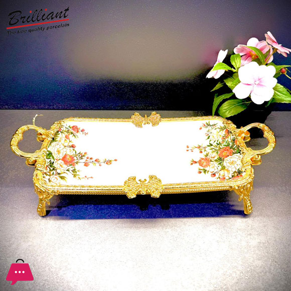 BRILLIANT Royal Bloom Serving Platter BR5014 – 25.5 x 18 x 6 cm