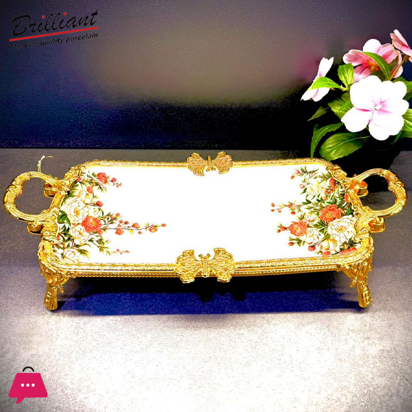 BRILLIANT Royal Bloom Serving Platter BR5016 – 41 x 21 x 6 cm