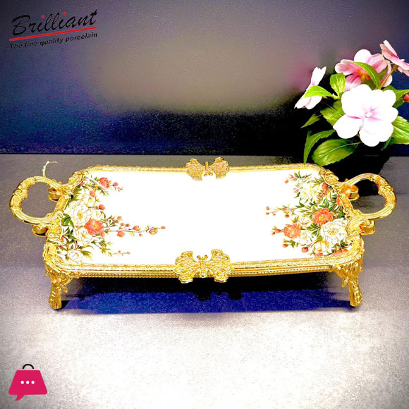 BRILLIANT Royal Bloom Serving Platter BR5018 – 39 x 17.5 x 6 cm