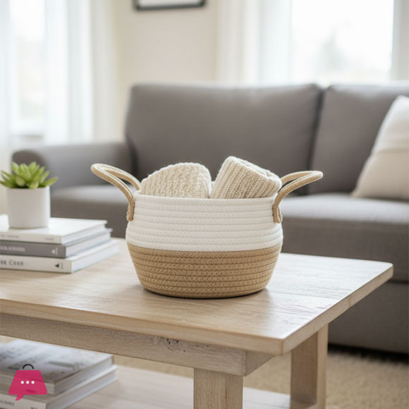 Chic & Versatile Woven Storage Basket - Perfect for Any Room