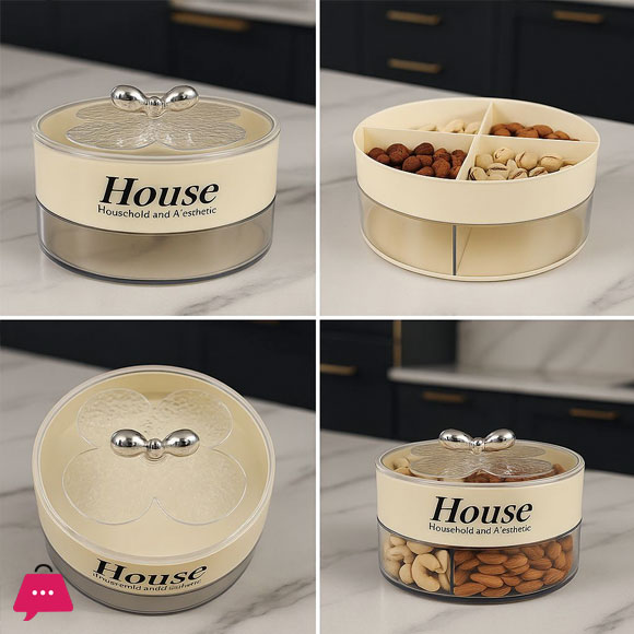 Double Portion Partition Dryfruit Box