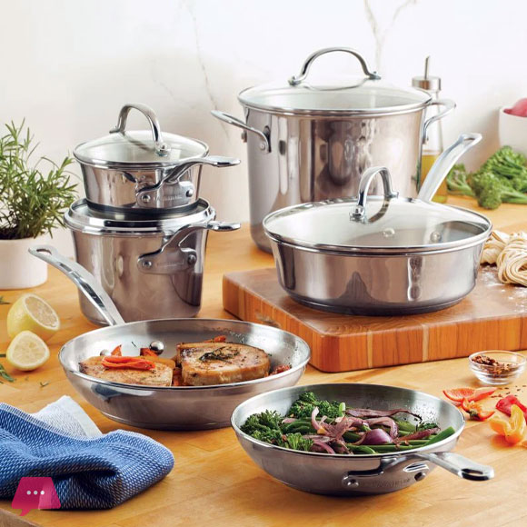 Farberware Millennium Stainless Steel Cookware Pots and Pans Set 10 Pcs Induction Cookware Set