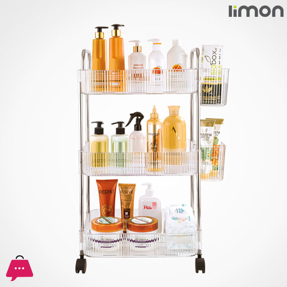 Limon 3 & 4 Tier Clear Acrylic Smart Trolley