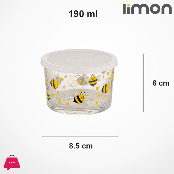 Limon Glass Container With Lid 190ml