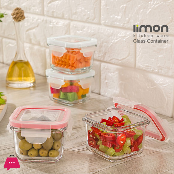 Limon Glass Containers with Lid