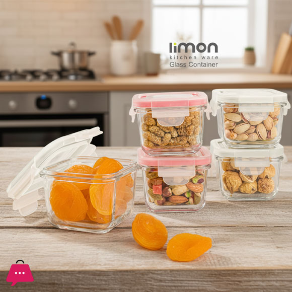 Limon Glass Containers with Lid