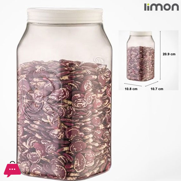 limon Glass Square Pet Spice Jar 1800ml