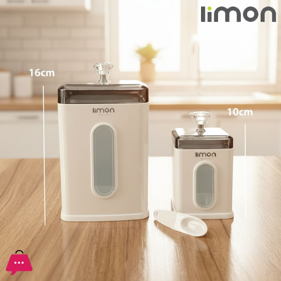 Limon Jar Set of 7 with Steel Rack Iran Made