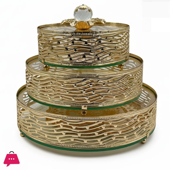 Luxury 3-Piece Golden Bonbonniere Set