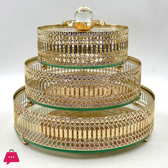 Luxury 3-Piece Golden Bonbonniere Set