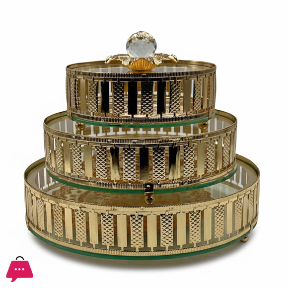 Luxury 3-Piece Golden Bonbonniere Set