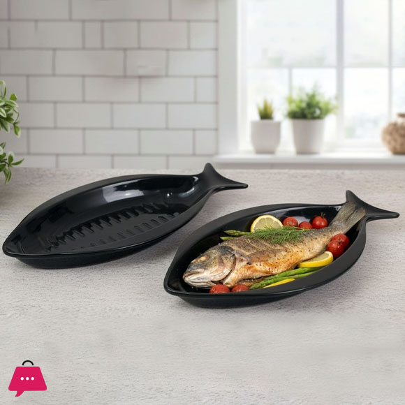 Melamine Plastic Trout Fish Platter 15Inch Length