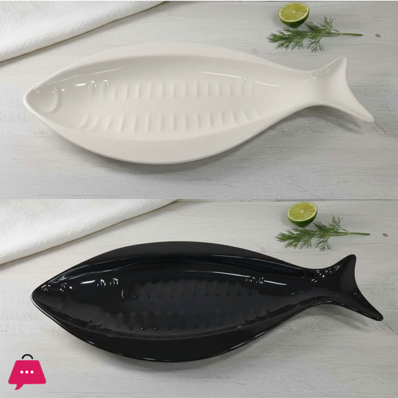 Melamine Plastic Trout Fish Platter 15Inch Length