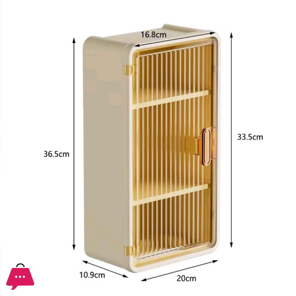 Multi-Purpose Wall Mounted Bathroom Cabinet & Tissue Holder