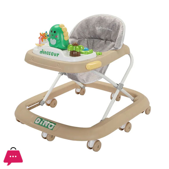 New Baby Walker with Music Light One Key Fold